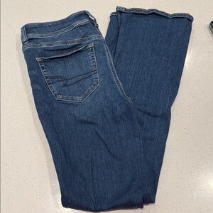 American Eagle Outfitters Dark Blue Straight Leg Jeans